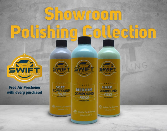 SWIFT Showroom Polishing Collection w/ Soft, Medium and hard Compounds - Swift detailing store